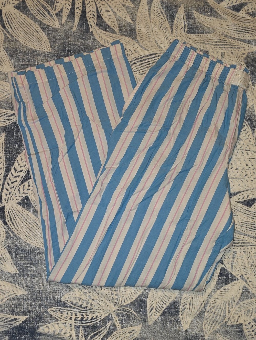 Victoria's Secret Blue, White & Pink Striped Pajama Pants